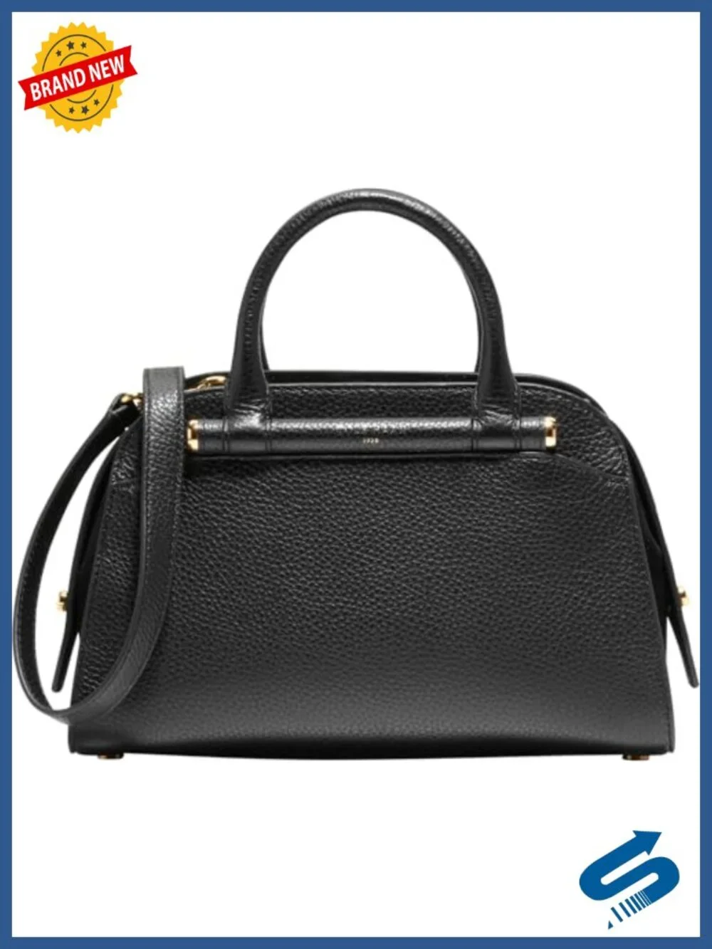 Leather Small Satchel Handbag with Adjustable Strap
